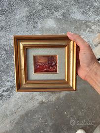 Quadro con foglia d'oro - Paesaggio invernale