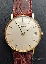 Orologio vintage Milus 40106 oro unisex + scatola