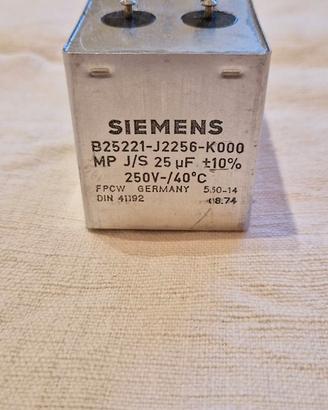 Condensatori  carta e olio Siemens NOS
