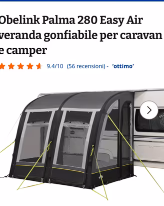 Veranda gonfiabile obelink palma 280 pari al nuovo