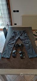 Pantaloni moto estivi elasticizzati con protez. XL