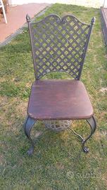 set 6 sedie in metallo e legno