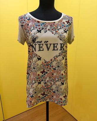 Maglia donna cotone e raso Motivi