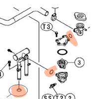 Set  4 oring sistema raffreddamento Kawasaki er-5 