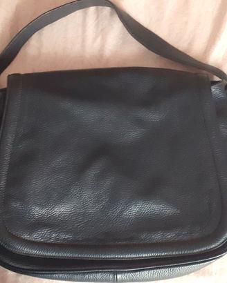 Borsa in pelle blu