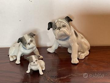 Tris bull dog porcellana Metzler & Orloff