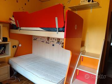 Cameretta con letto a castello 