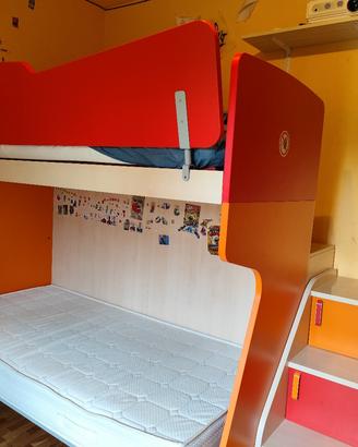 Cameretta con letto a castello 