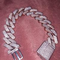 Bracciale Cubano Argento Diamanti 
