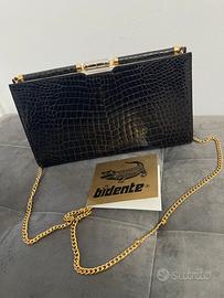 Borsa donna Calbert vero coccodrillo bidente