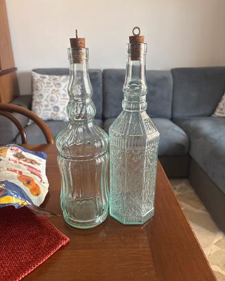 Set bottiglie in vetro vintage