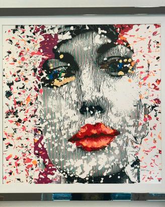 Serigrafia materica PIETRO DELASCO Angelina Jolie