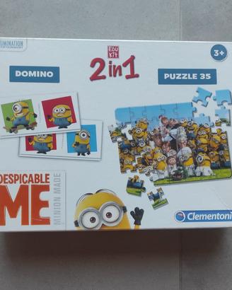 Clementoni Minions 2in1 Puzzle Domino 35 pezzi
