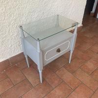 Coppia comodini vintage turchesi