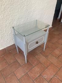 Coppia comodini vintage turchesi