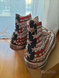 Scarpe Converse All Star borchiate 