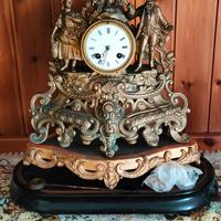 Antico orologio da tavolo bronzo dorato Parigina