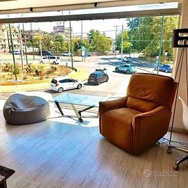 Poltrona Relax Design Giallo Senape / Ocra