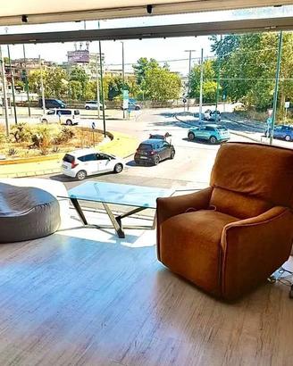 Poltrona Relax Design Giallo Senape / Ocra