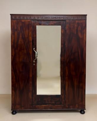 Armadio a specchio vintage in noce anni 50