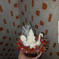 centrotavola con vaso in resina