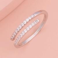 Anello Regolabile in Argento Sterling 925 Zirconi