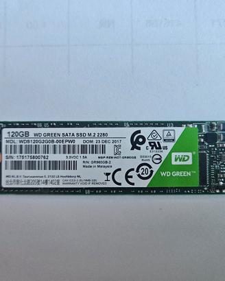 120GB WD GREEN SATA SSD M.2 2280