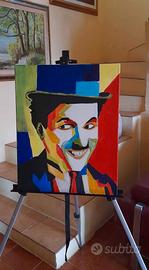 Dipinto Charlie Chaplin stile Pop Art
