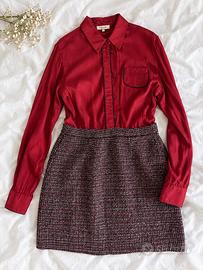 Camicia Koralline bordeaux satinata elegante