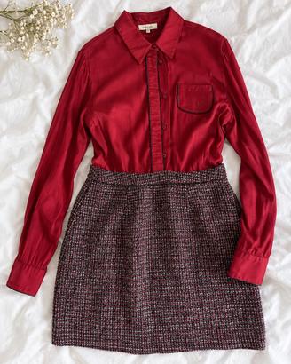Camicia Koralline bordeaux satinata elegante