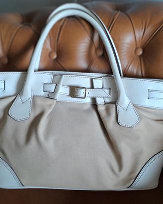 shopper pelle e tela Max Mara