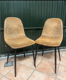 18 Sedie marroni - Stile Industrial