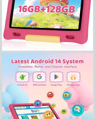 tablet bimbi 10''android 14 128gb,16gb ram wifi6