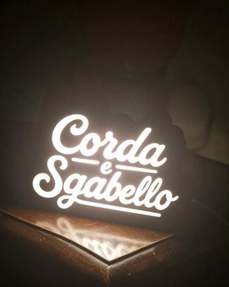 Lampada LED "Corda e Sgabello" - Arredo Unico!