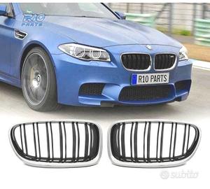 GRIGLIE BMW F10 F11 10-16 LOOK M5 NERO CROMATO