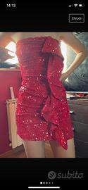 Vestito aniye by con paillettes rosso