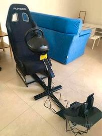 Playseat Alcantara e volante Thrustmaster tmx