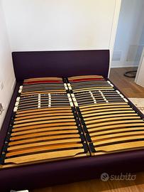 Struttura letto matrimoniale in ecopelle