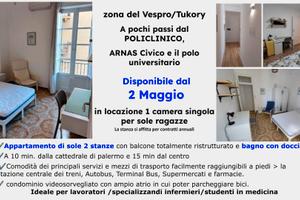 Stanza singola in bilocale - zona Del Vespo/Tukory