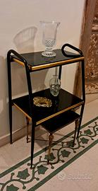 Anni'50 - Consolle In Metallo/Ottone E Opale Nero