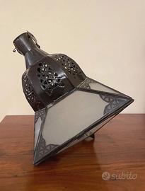 Lanterna marocchina originale in ferro e vetro