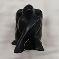 Statuetta Lalique France Cristallo Nero Nudo