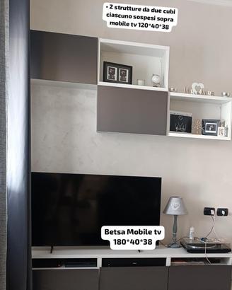 mobile tv Ikea + pensili