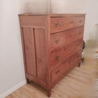 comò fine '800 in noce massello biondo