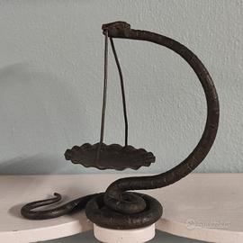 Porta orologio tasca ferro battuto inizio XXL Sec.
