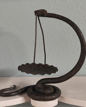 Porta orologio tasca ferro battuto inizio XXL Sec.