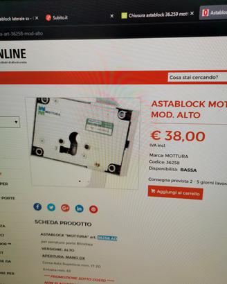 mottura  2 astablock ds e sx