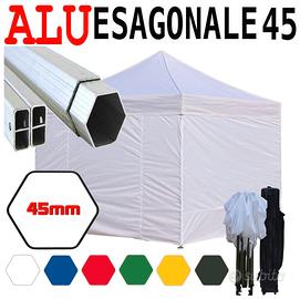 Gazebo 3x3 bianco alluminio pieghevole mercato PVC