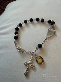 Bracciale rosario in pietra lavica