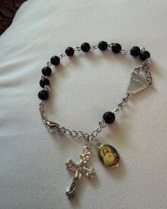 Bracciale rosario in pietra lavica